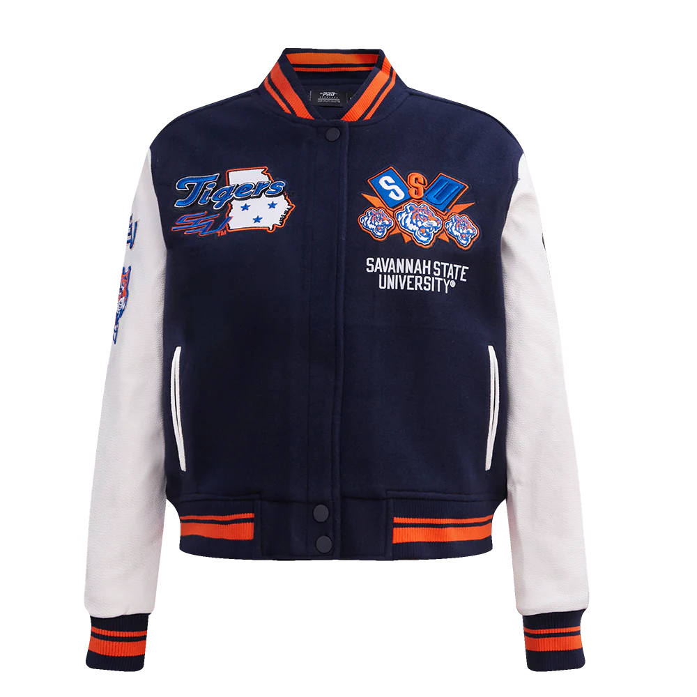 SAVANNAH STATE UNIVERSITY HOMECOMING RIB WOOL VARSITY JACKET