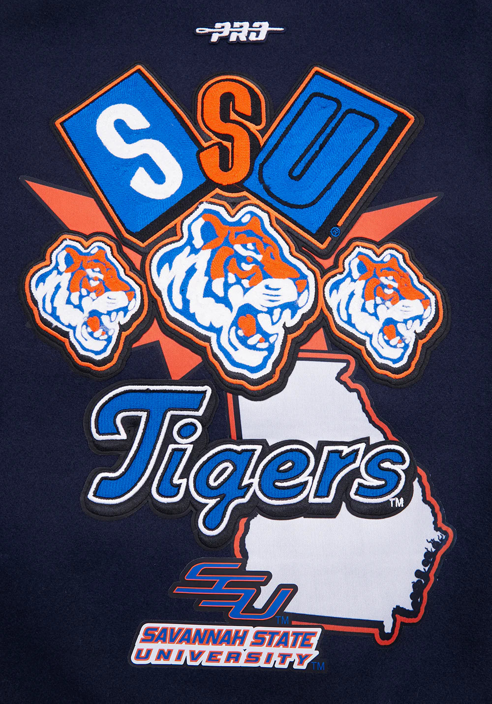 SAVANNAH STATE UNIVERSITY HOMECOMING RIB WOOL VARSITY JACKET
