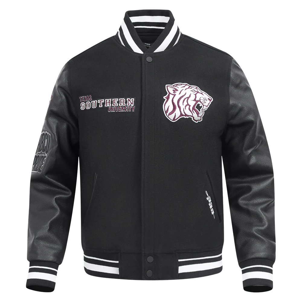 TEXAS SOUTHERN UNIVERSITY CLASSIC RIB WOOL VARSITY JACKET