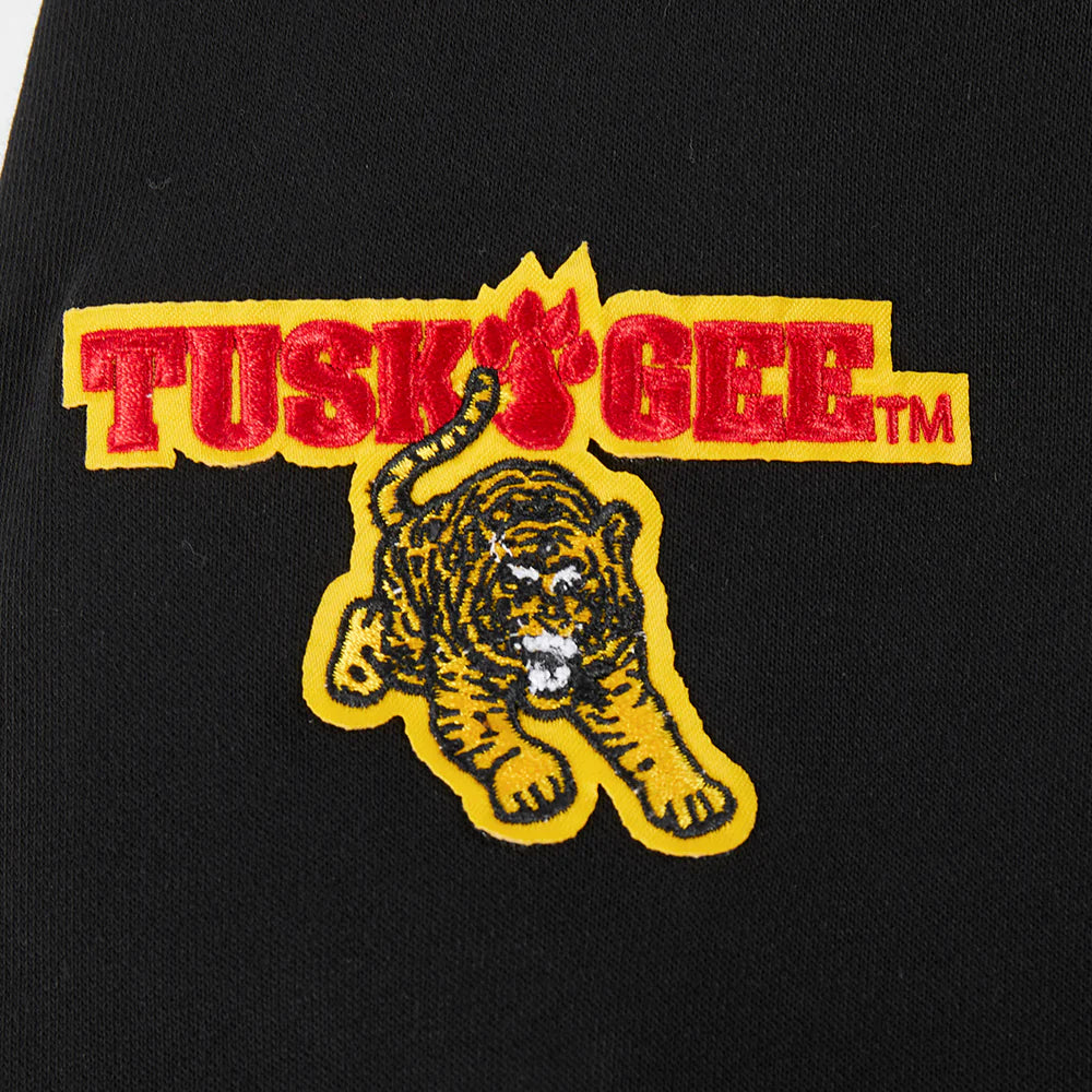 TUSKEGEE UNIVERSITY CLASSIC WOMEN'S RIB FLEECE CROPPED PULLOVER HOODIE