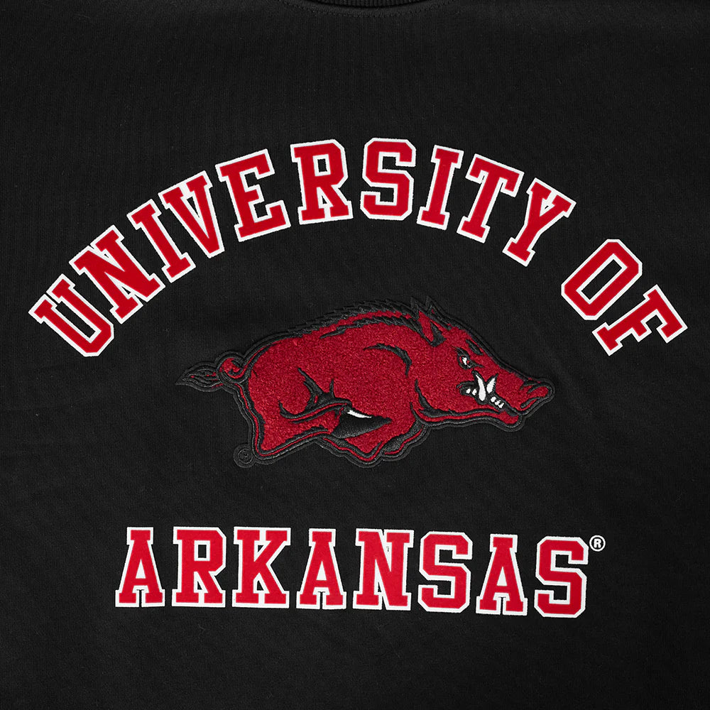 UNIVERSITY OF ARKANSAS CLASSIC MEN'S STACKED LOGO CREWNECK