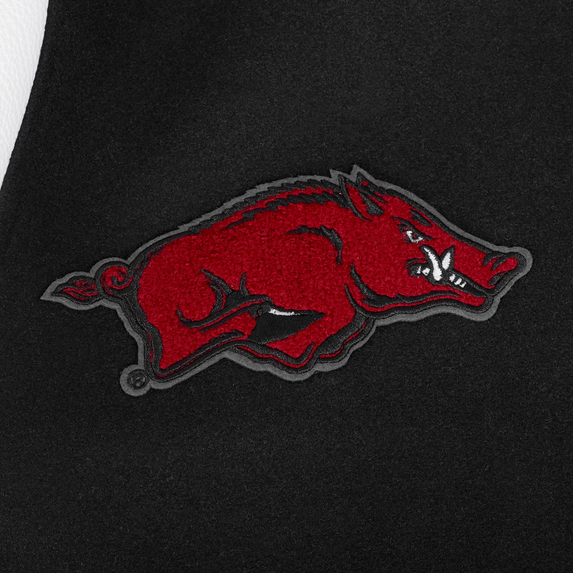 UNIVERSITY OF ARKANSAS CLASSIC MEN'S RIB WOOL VARSITY JACKET