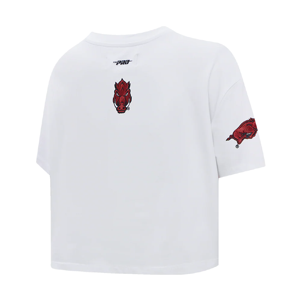 UNIVERSITY OF ARKANSAS FAYETTEVILLE CLASSIC WOMEN'S SINGLE JERSEY BOXY TEE