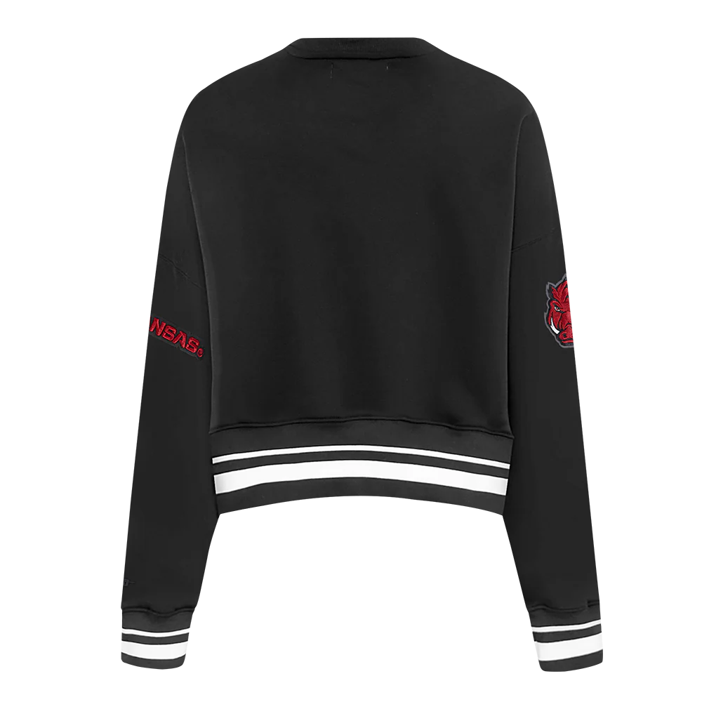 UNIVERSITY OF ARKANSAS FAYETTEVILLE CLASSIC WOMEN'S RIB FLEECE CREWNECK