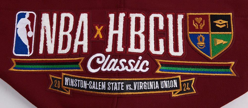 HBCU X NBA ALL STAR 2024 VIRGINIA UNION UNIVERSITY MEN'S RIB FLEECE PULLOVER HOODIE