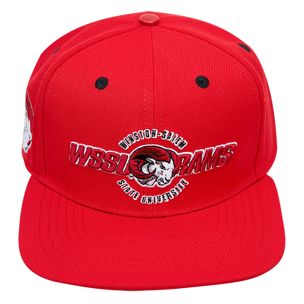WINSTON SALEM STATE UNIVERSITY CLASSIC UNISEX STACKED LOGO WOOL SNAPBACK
