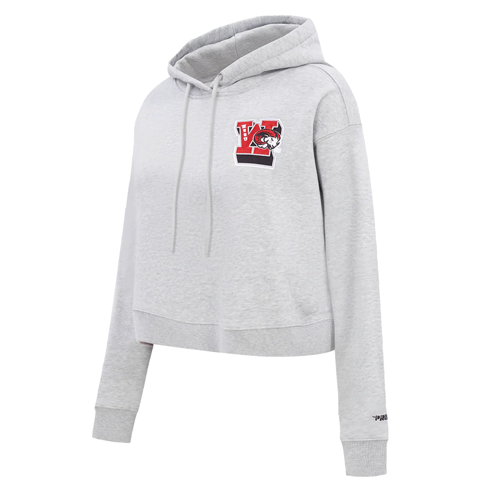 WINSTON-SALEM STATE UNIVERSITY CLASSIC WOMEN'S FLEECE CROPPED PULLOVER HOODIE