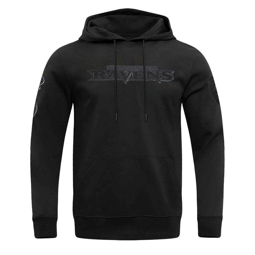 NFL BALTIMORE RAVENS TRIPLE BLACK LOGO HOODIE