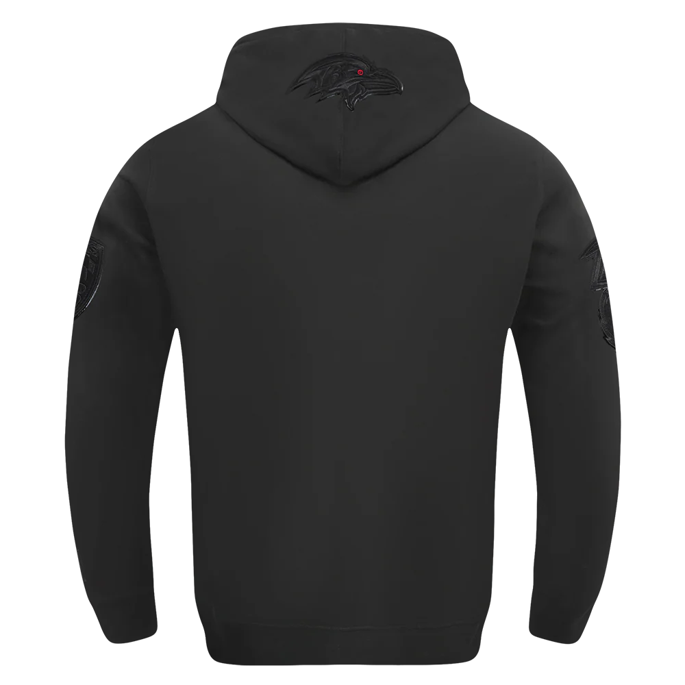 NFL BALTIMORE RAVENS TRIPLE BLACK LOGO HOODIE