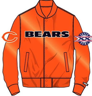 CHICAGO BEARS BIG LOGO SATIN JACKET