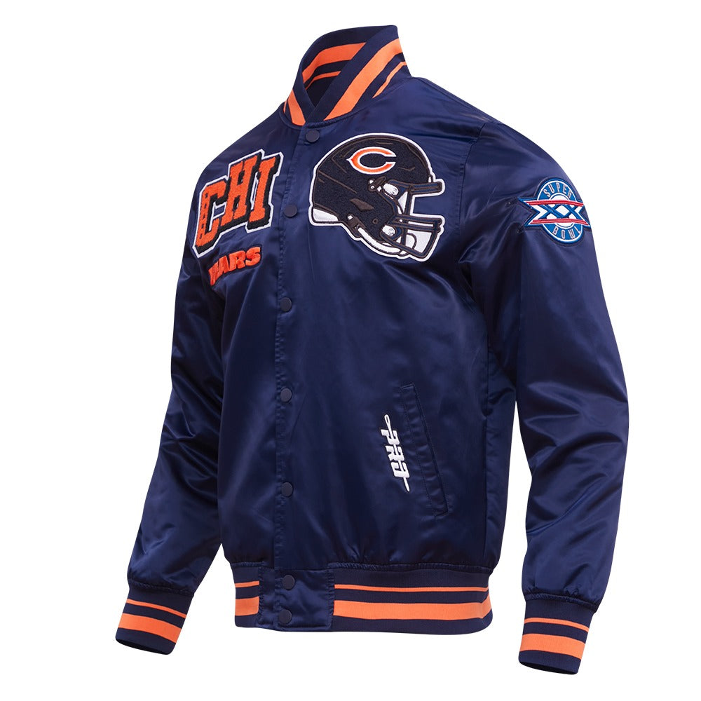 CHICAGO BEARS MASH UP RIB SATIN JACKET