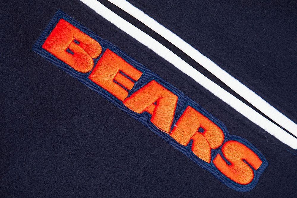 CHICAGO BEARS MASH UP RIB WOOL VARSITY JACKET