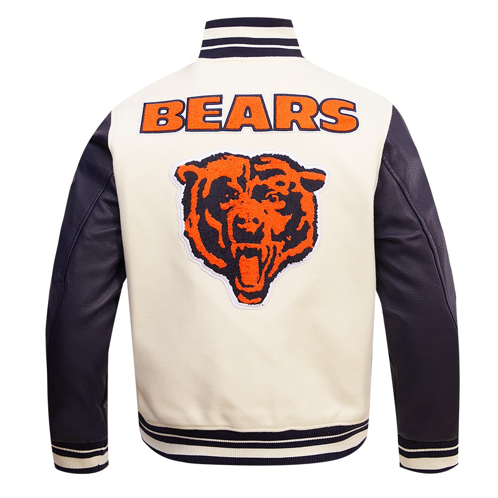 CHICAGO BEARS RETRO CLASSIC RIB WOOL VARSITY JACKET