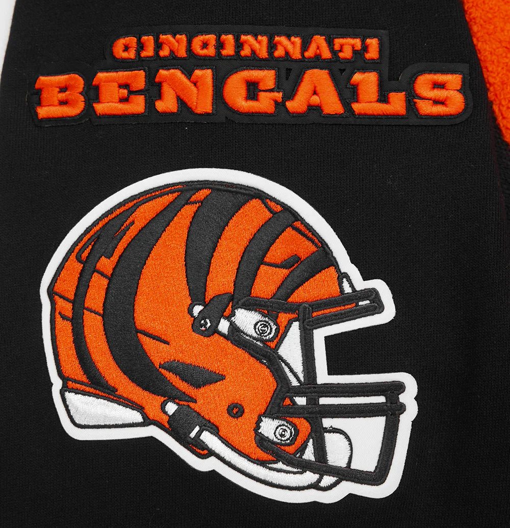 NFL CINCINNATI BENGALS MASHUP MEN'S RIB PULLOVER HOODIE