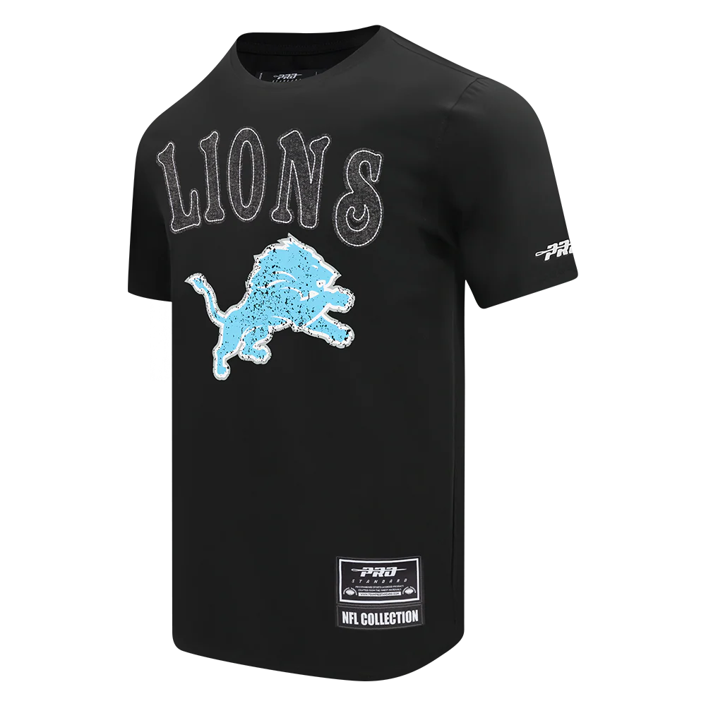 NFL DETROIT LIONS REBEL ATHLETICS STACKED LOGO MEN'S SJ TEE