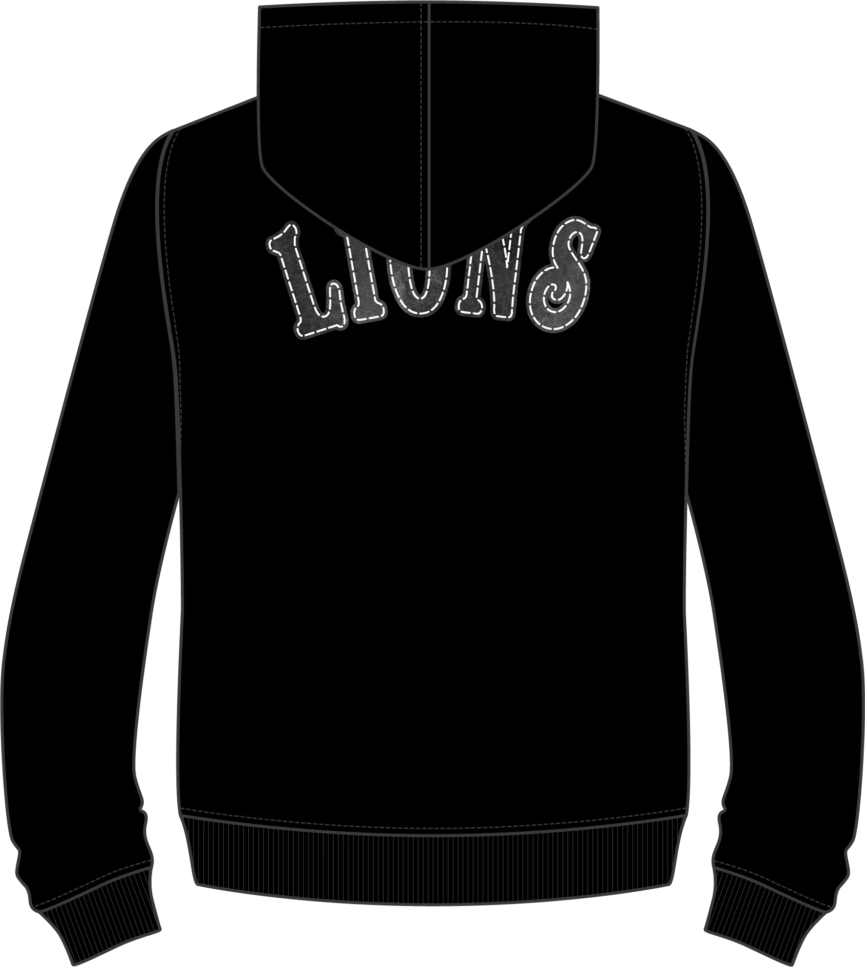 NFL DETROIT LIONS REBEL ATHLETICS MEN'S FLC PO HOODIE