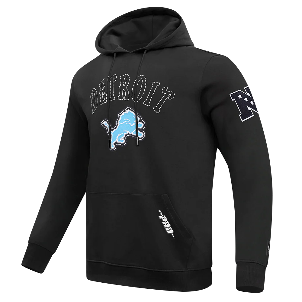 NFL DETROIT LIONS REBEL ATHLETICS MEN'S FLC PO HOODIE