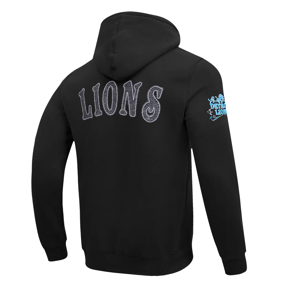 NFL DETROIT LIONS REBEL ATHLETICS MEN'S FLC PO HOODIE