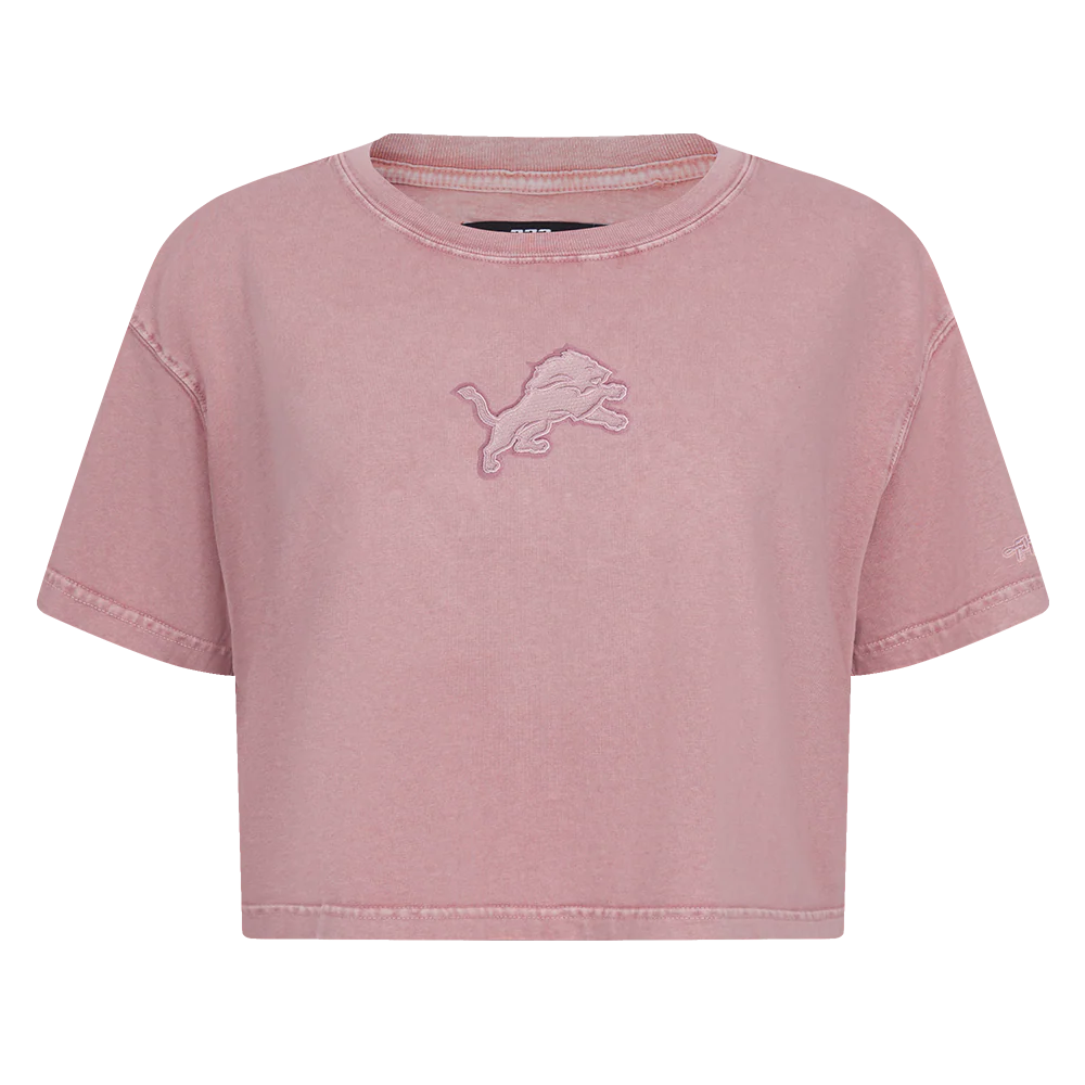 NFL DETROIT LIONS WASHED CLASSIC WOMEN'S ENZYME WASH BOXY TEE
