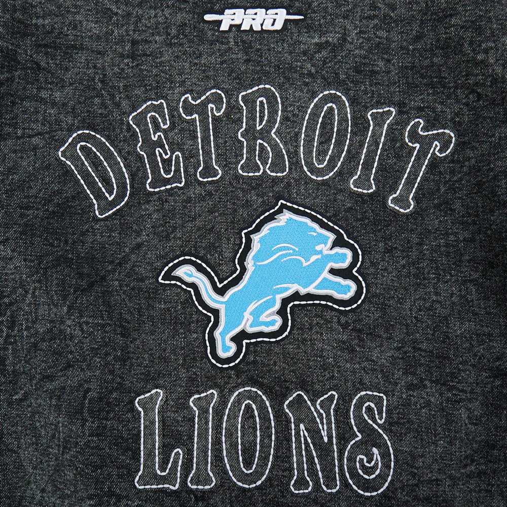 NFL DETROIT LIONS REBEL ATHLETICS WOMEN'S DENIM JACKET