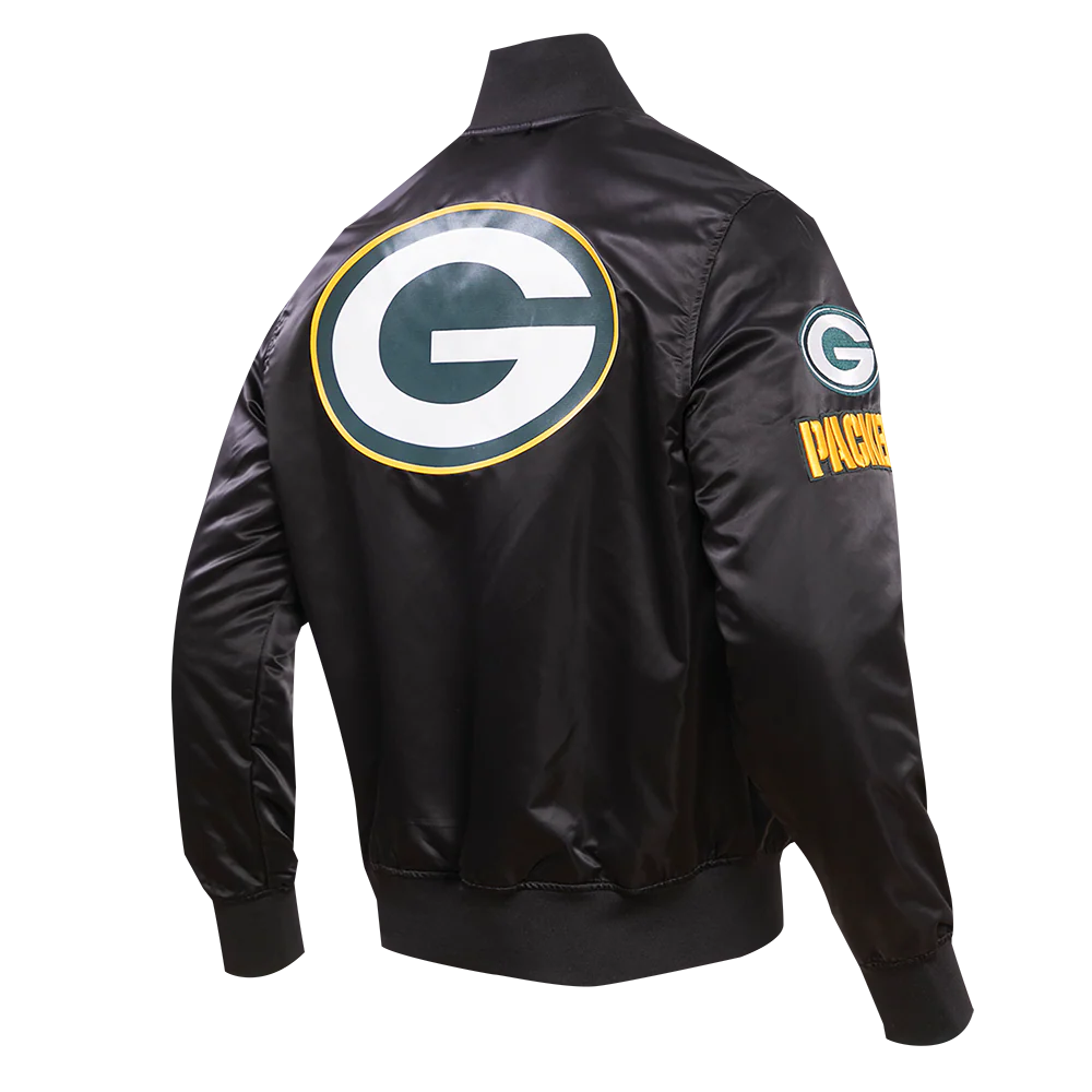 NFL GREEN BAY PACKERS BIG LOGO MEN'S SATIN JACKET