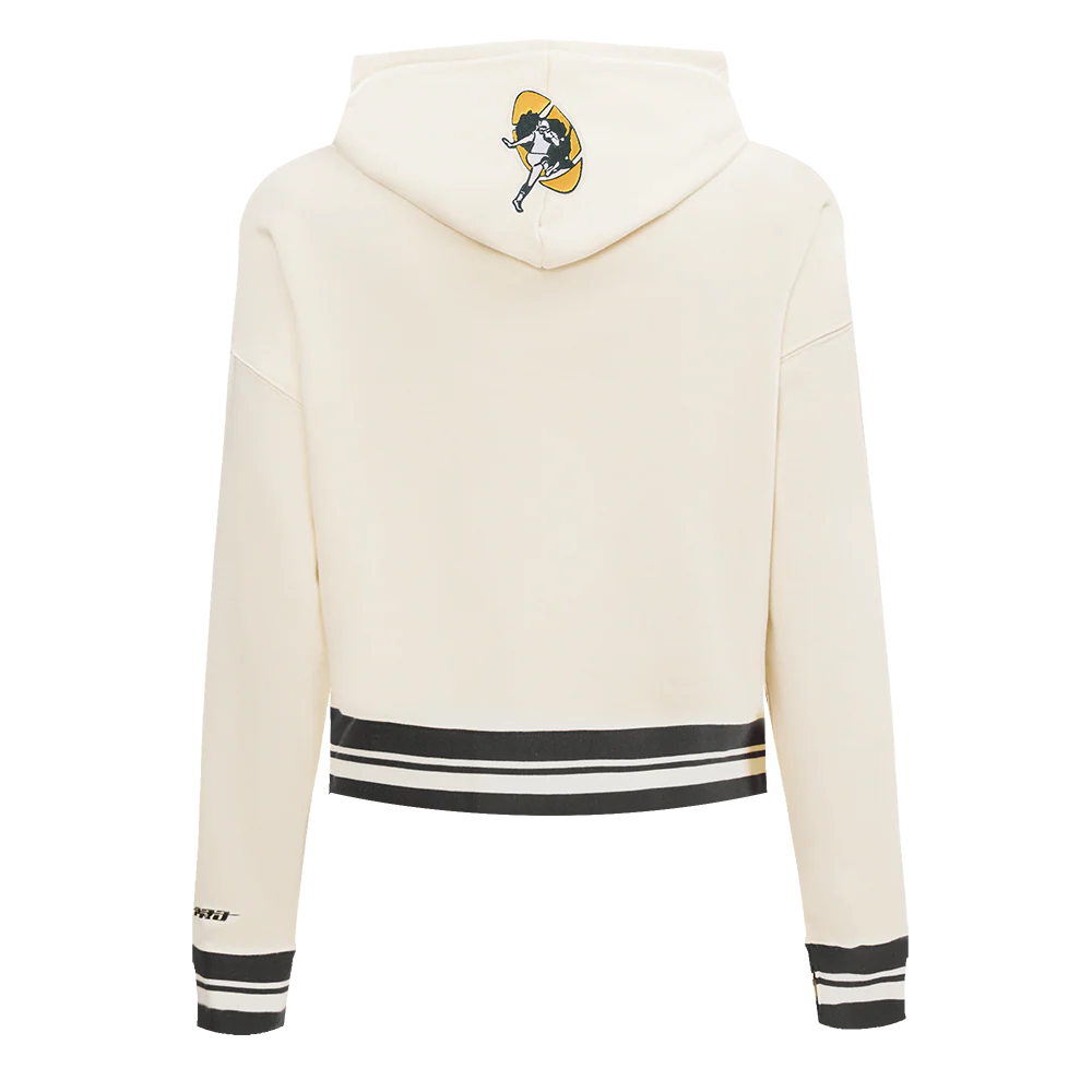NFL GREEN BAY PACKERS RETRO CLASSIC WOMEN'S RIB CROPPED PO HOODIE