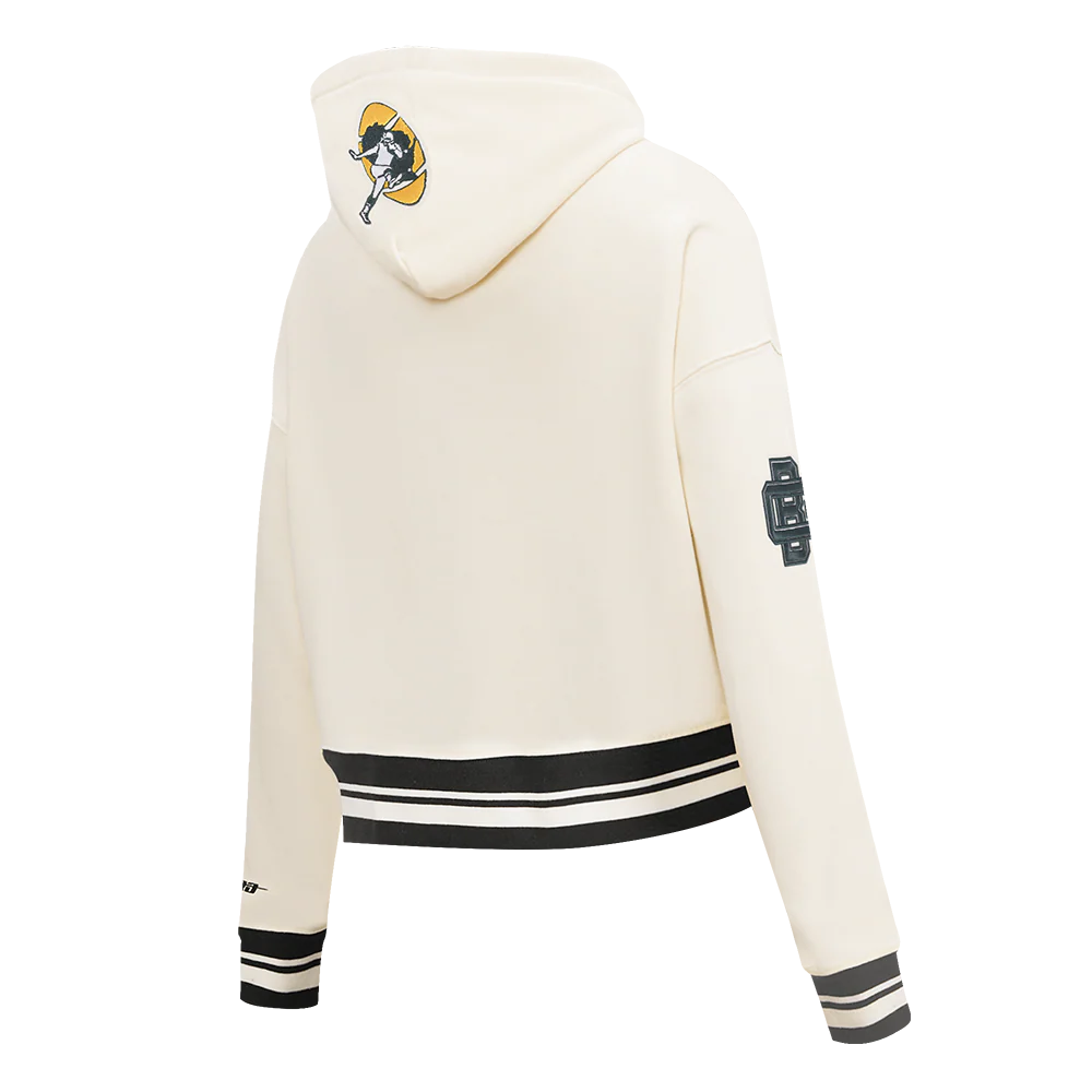 NFL GREEN BAY PACKERS RETRO CLASSIC WOMEN'S RIB CROPPED PO HOODIE