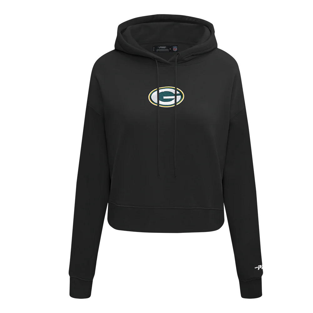 NFL GREEN BAY PACKERS WINGSPAN WOMEN'S FLC CROPPED PO HOODIE
