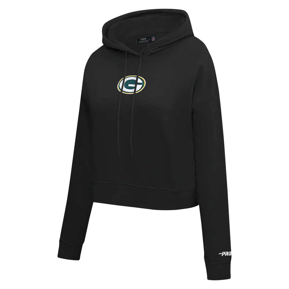 NFL GREEN BAY PACKERS WINGSPAN WOMEN'S FLC CROPPED PO HOODIE