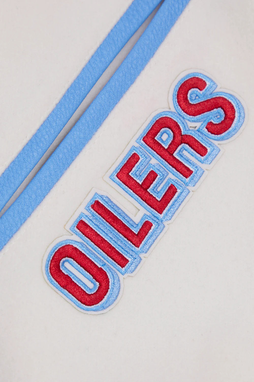 NFL HOUSTON OILERS RETRO CLASSIC MEN'S RIB WOOL VARSITY JACKET