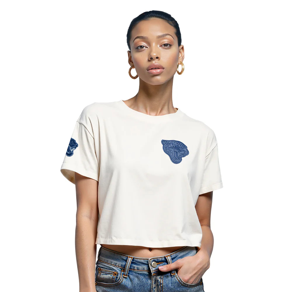 NFL JACKSONVILLE JAGUARS VARSITY BLUES WOMEN'S SJ BOXY TEE