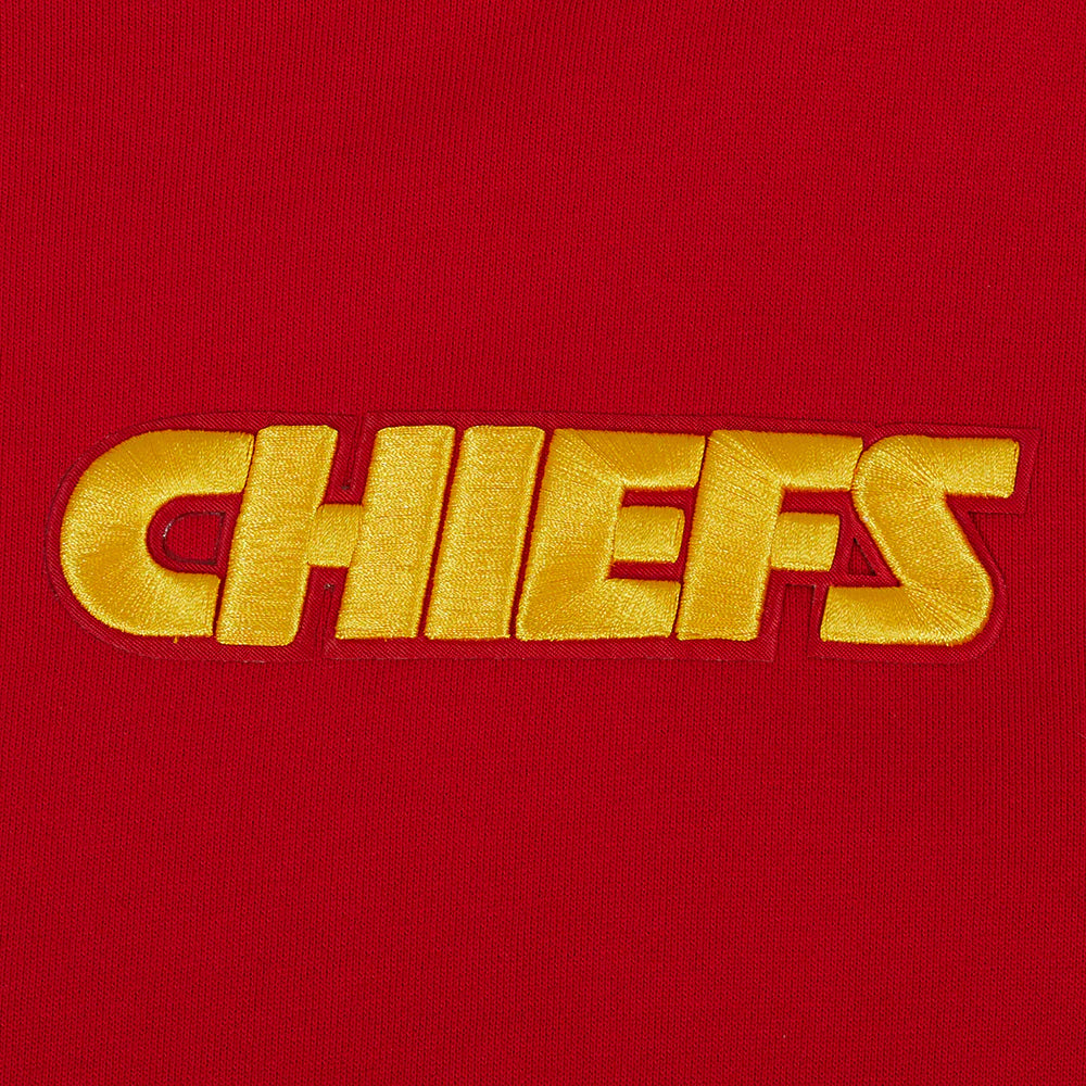 NFL KANSAS CITY CHIEFS WINGSPAN MEN'S DROP SHOULDER FLEECE PULLOVER HOODIE
