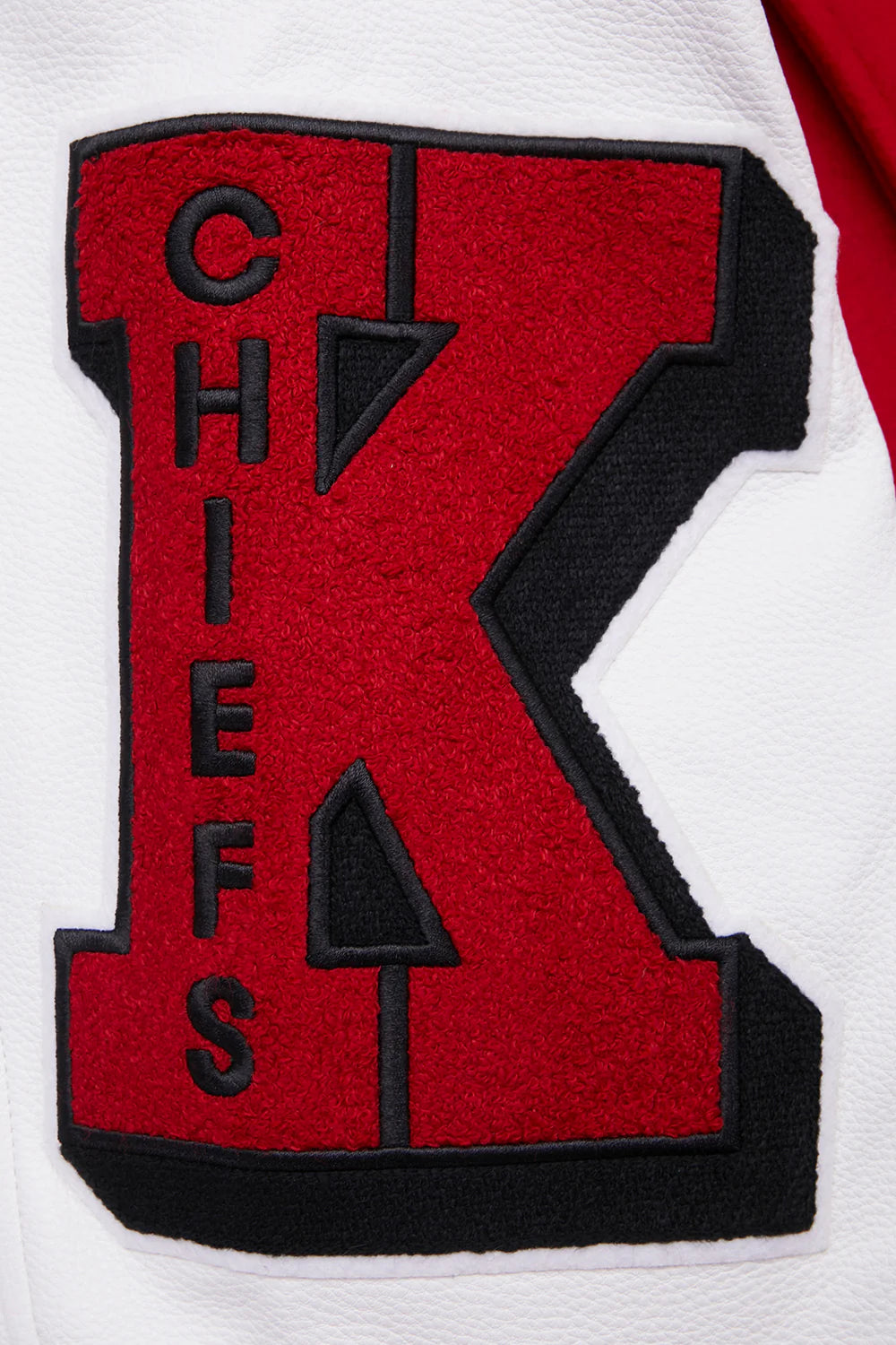 NFL KANSAS CITY CHIEFS MASHUP MEN'S RIB WOOL VARSITY JACKET