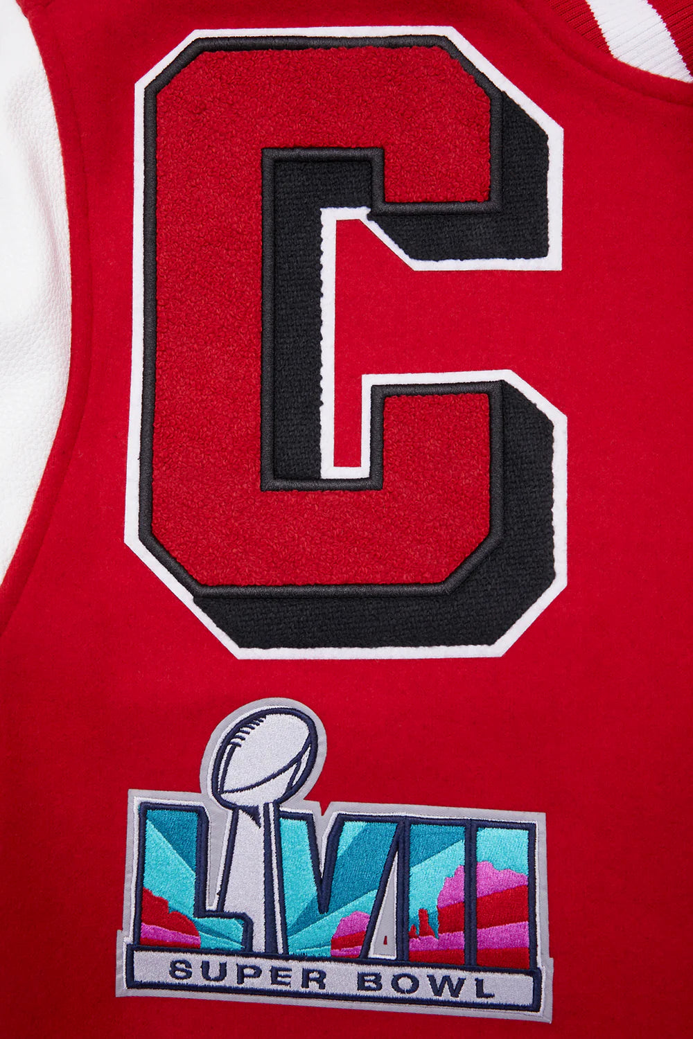 NFL KANSAS CITY CHIEFS MASHUP MEN'S RIB WOOL VARSITY JACKET