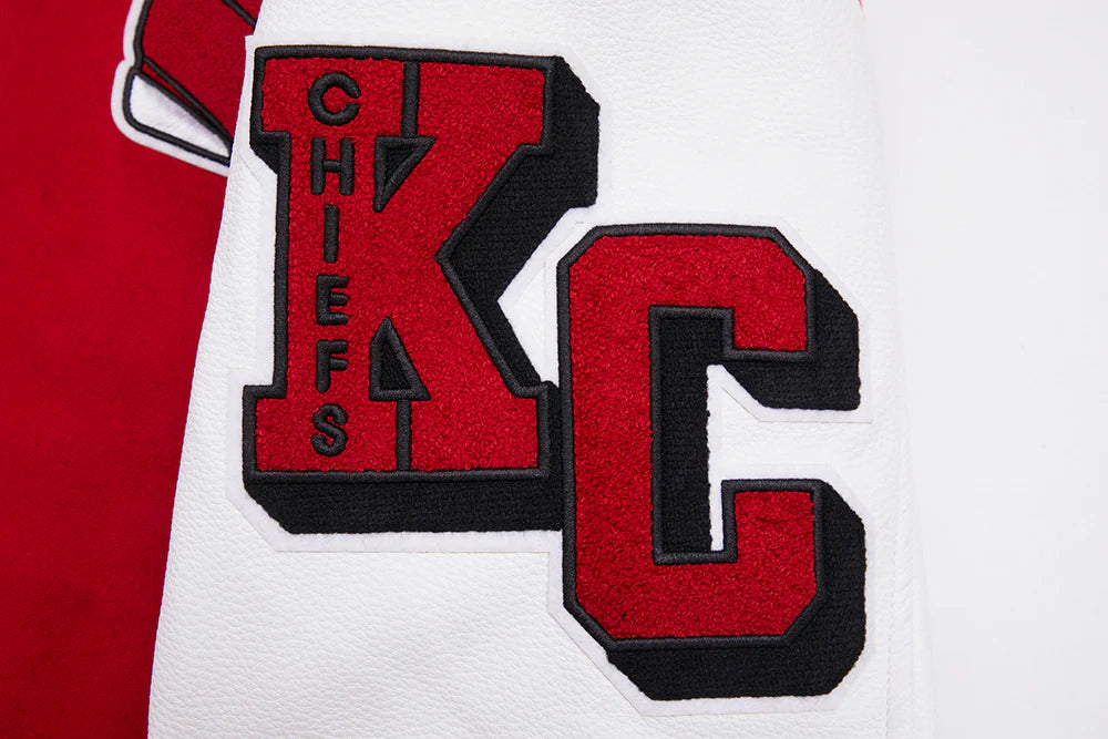 NFL KANSAS CITY CHIEFS MASHUP MEN'S RIB WOOL VARSITY JACKET
