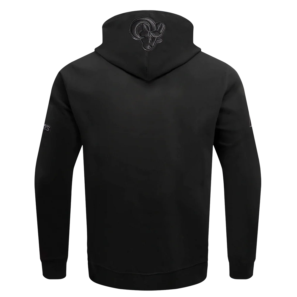 NFL LOS ANGELES RAMS TRIPLE BLACK MEN'S PULLOVER HOODIE