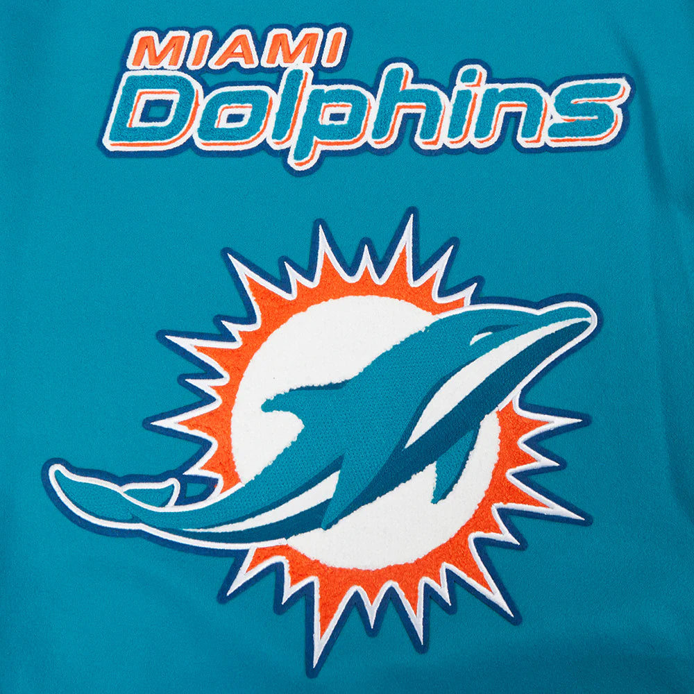 NFL MIAMI DOLPHINS MASHUP MEN'S RIB WOOL VARSITY JACKET