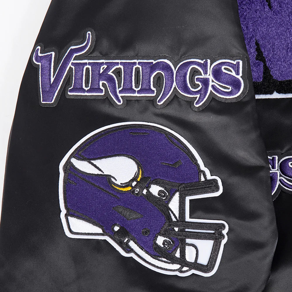 NFL MINNESOTA VIKINGS MASHUP MEN'S RIB SATIN JACKET
