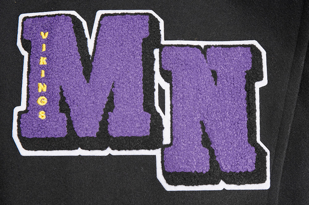 NFL MINNESOTA VIKINGS MASHUP MEN'S RIB WOOL VARSITY JACKET