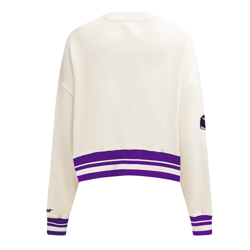NFL MINNESOTA VIKINGS RETRO CLASSIC WOMEN'S RIB CREWNECK