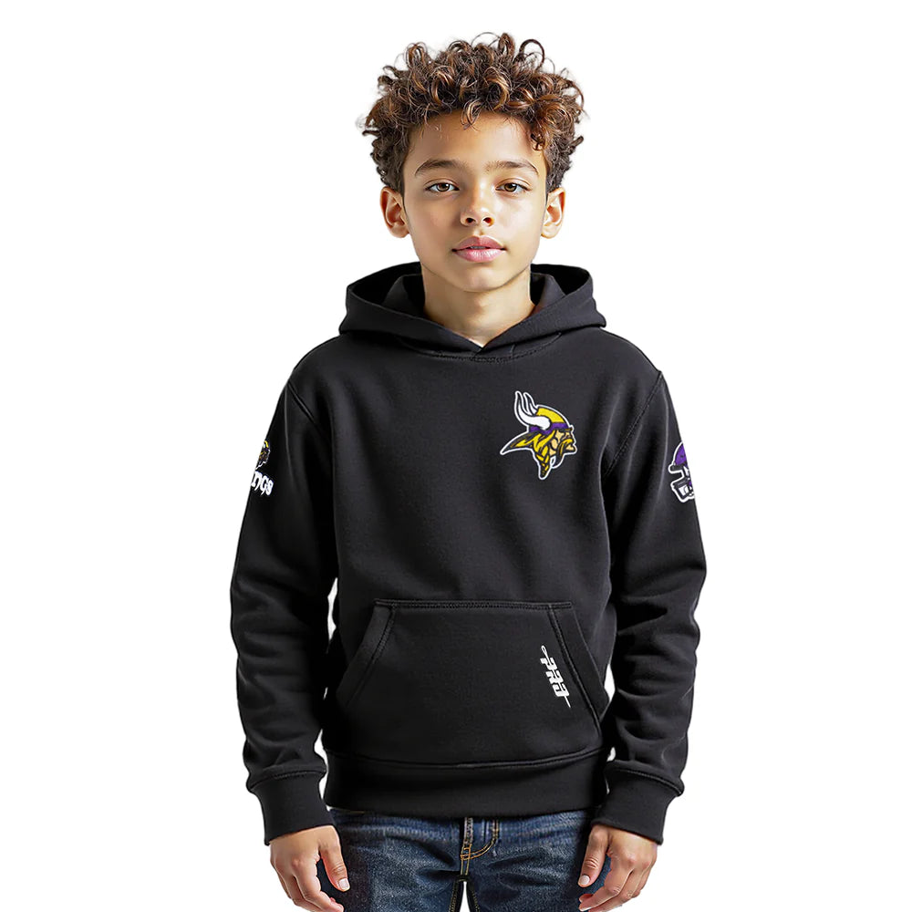 NFL MINNESOTA VIKINGS CLASSIC LITTLE BOYS FLEECE PULLOVER HOODIE