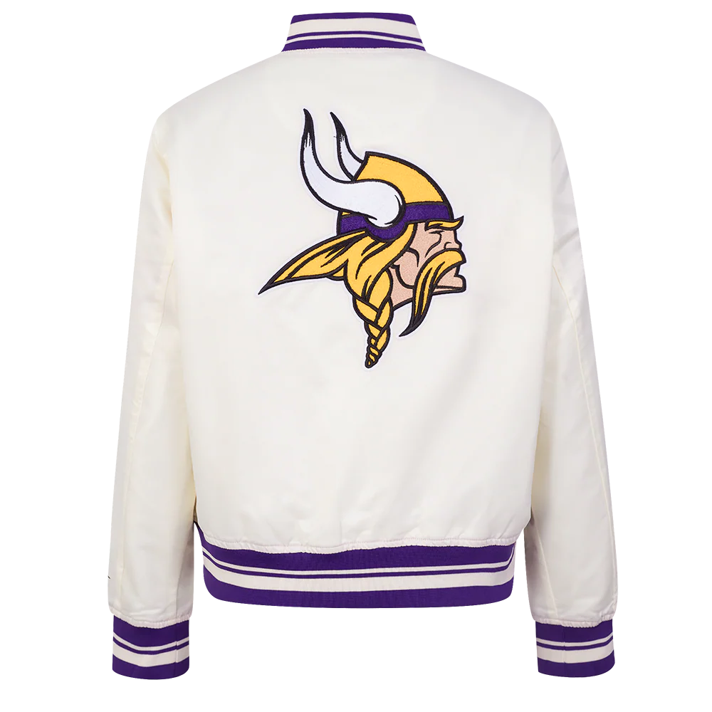 NFL MINNESOTA VIKINGS RETRO CLASSIC WOMEN'S RIB SATIN JACKET