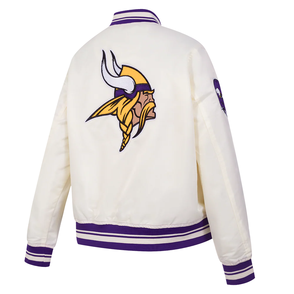 NFL MINNESOTA VIKINGS RETRO CLASSIC WOMEN'S RIB SATIN JACKET