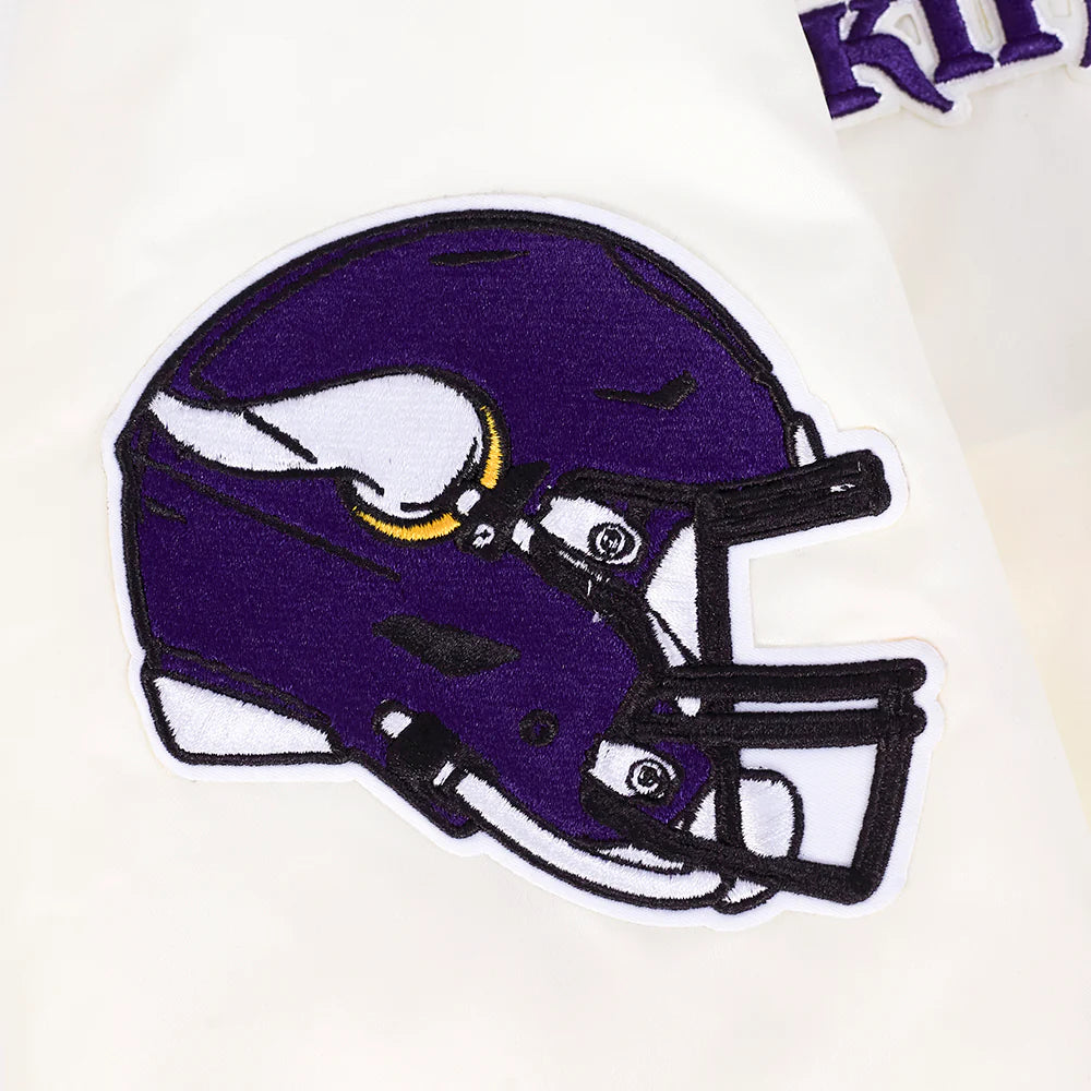 NFL MINNESOTA VIKINGS RETRO CLASSIC WOMEN'S RIB SATIN JACKET