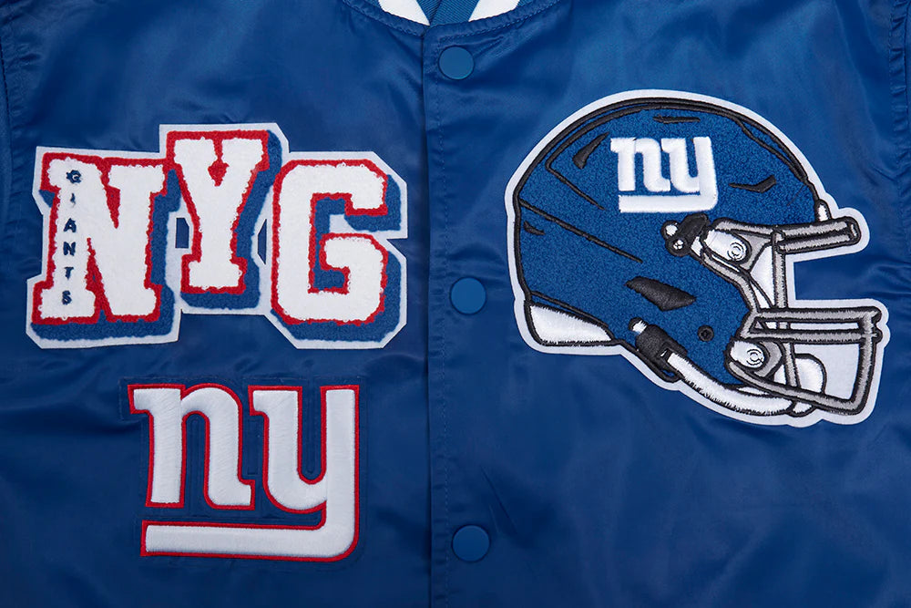 NFL NEW YORK GIANTS MASHUP MEN'S RIB SATIN JACKET