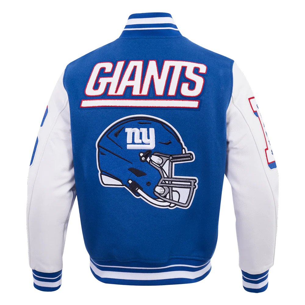NFL NEW YORK GIANTS MASHUP MEN'S RIB WOOL VARSITY JACKET