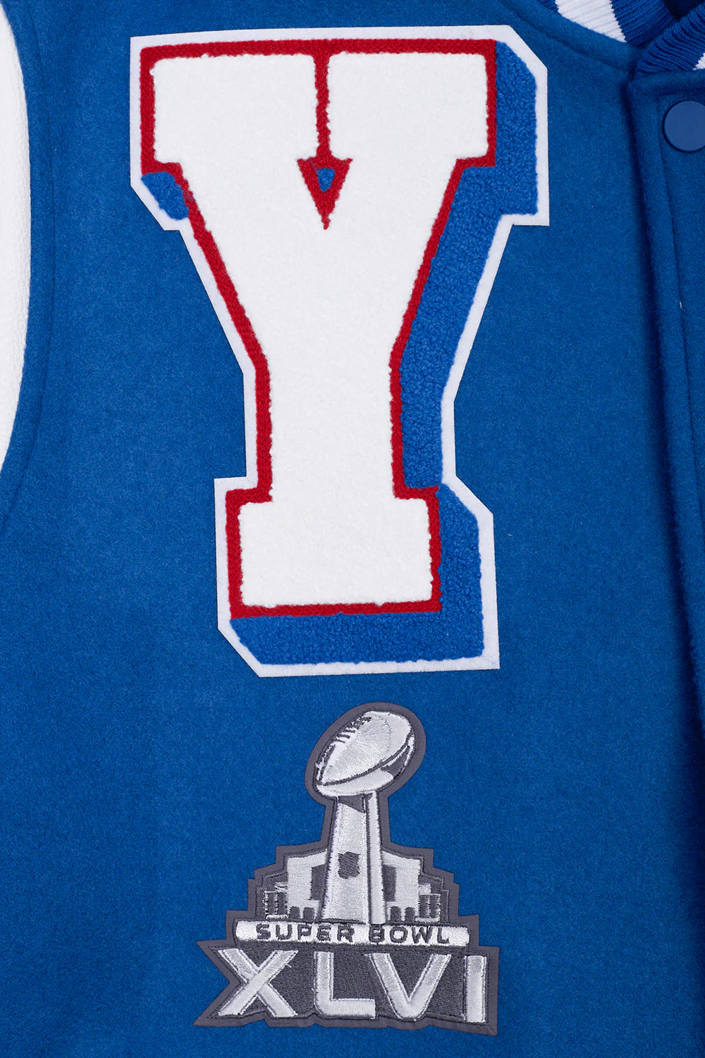 NFL NEW YORK GIANTS MASHUP MEN'S RIB WOOL VARSITY JACKET