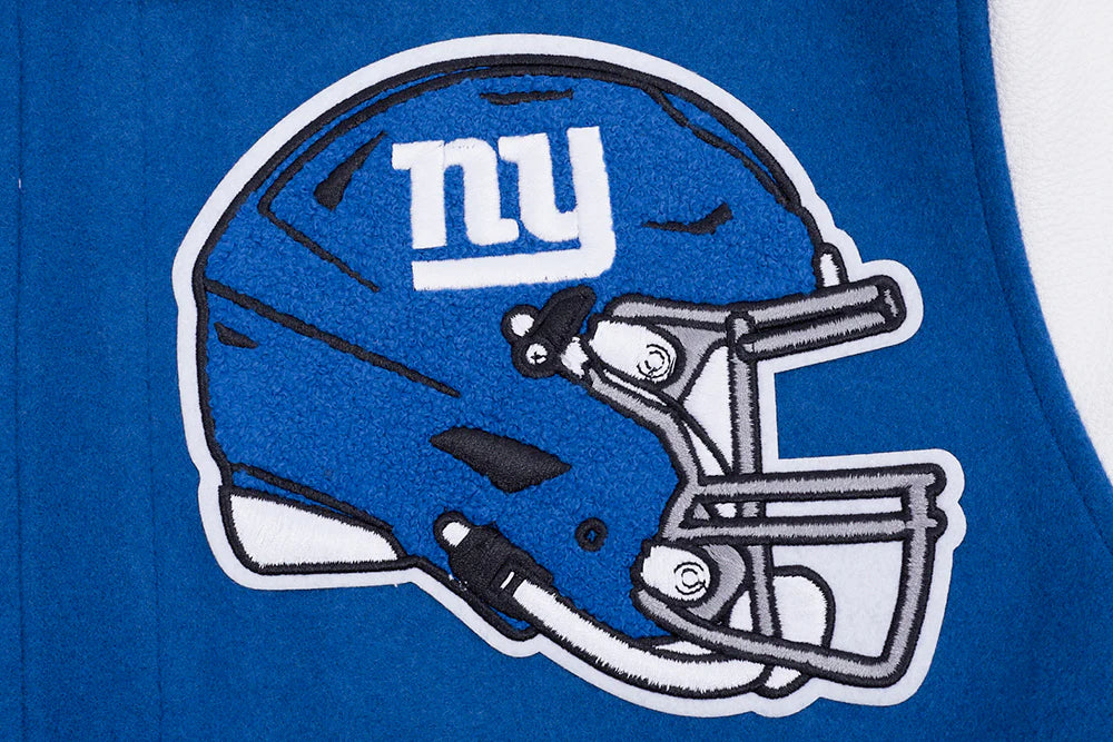 NFL NEW YORK GIANTS MASHUP MEN'S RIB WOOL VARSITY JACKET