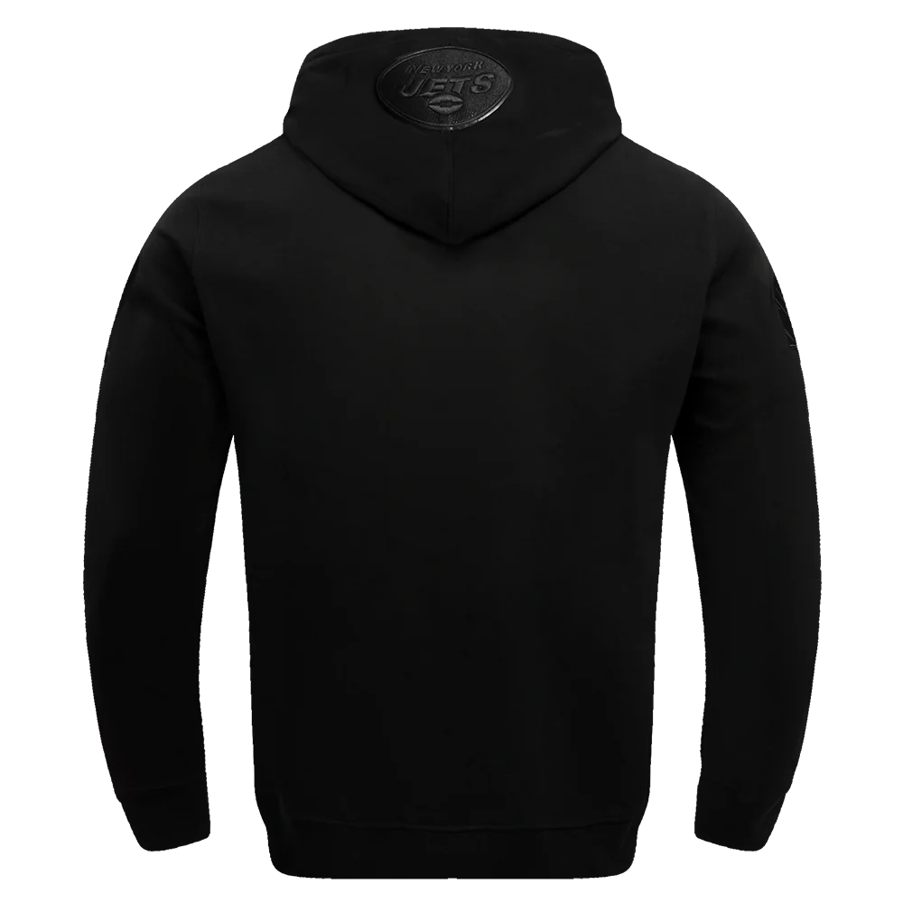 NFL NEW YORK JETS TRIPLE BLACK MEN'S PULLOVER HOODIE