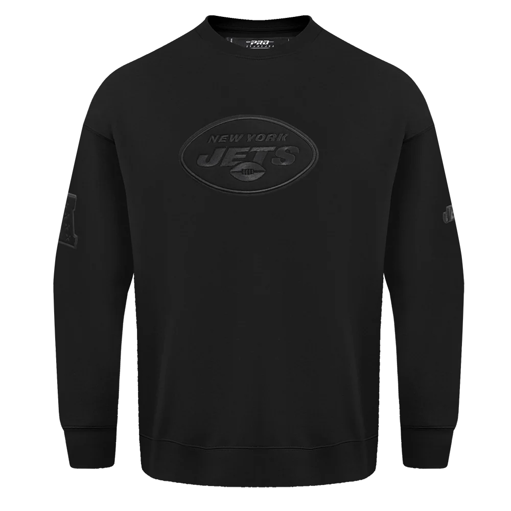 NFL NEW YORK JETS NEUTRAL DROP SHOULDER FLEECE CREWNECK